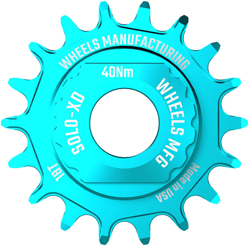 Load image into Gallery viewer, Wheels Manufacturing SOLO-XD XD/XDR Single Speed Conversion Kit - 18t, For SRAM XD/XDR Freeubs, Teal
