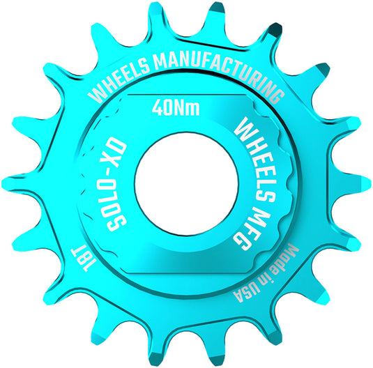 Wheels Manufacturing SOLO-XD XD/XDR Single Speed Conversion Kit - 18t, For SRAM XD/XDR Freeubs, Teal