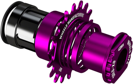 Wheels Manufacturing SOLO-XD XD/XDR Single Speed Conversion Kit - 18t, For SRAM XD/XDR Freeubs, Purple