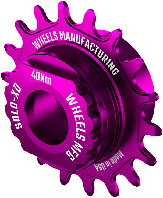 Wheels Manufacturing SOLO-XD XD/XDR Single Speed Conversion Kit - 18t, For SRAM XD/XDR Freeubs, Purple