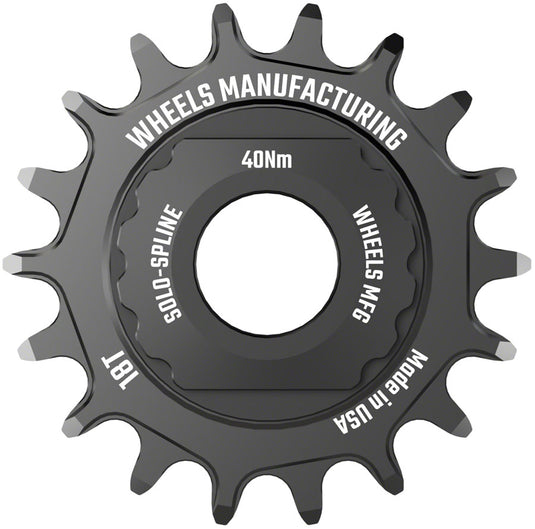 Wheels Manufacturing SOLO-SPLINE Micro Spline Single Speed Conversion Kit - 18t, For Shimano Micro Spline Hub Bodies,