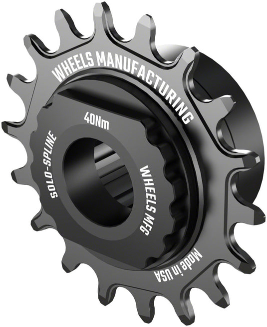 Wheels Manufacturing SOLO-SPLINE Micro Spline Single Speed Conversion Kit - 18t, For Shimano Micro Spline Hub Bodies,