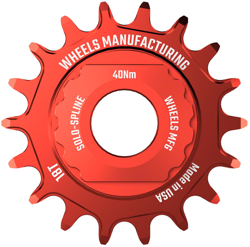 Load image into Gallery viewer, Wheels Manufacturing SOLO-SPLINE Micro Spline Single Speed Conversion Kit - 18t, For Shimano Micro Spline Hub Bodies,
