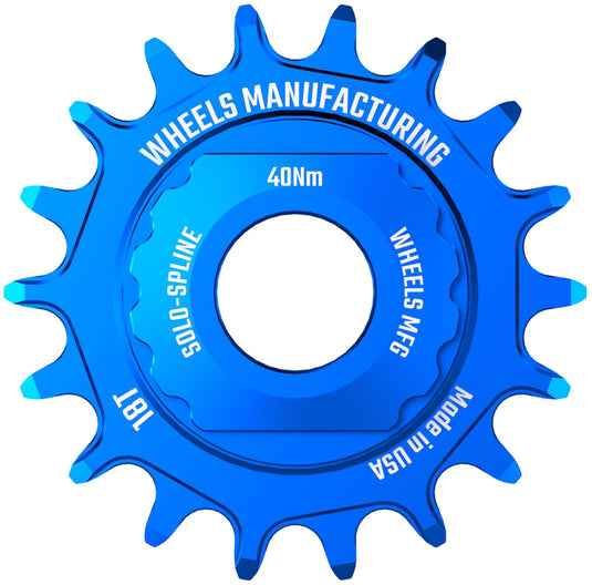 Wheels Manufacturing SOLO-SPLINE Micro Spline Single Speed Conversion Kit - 18t, For Shimano Micro Spline Hub Bodies,