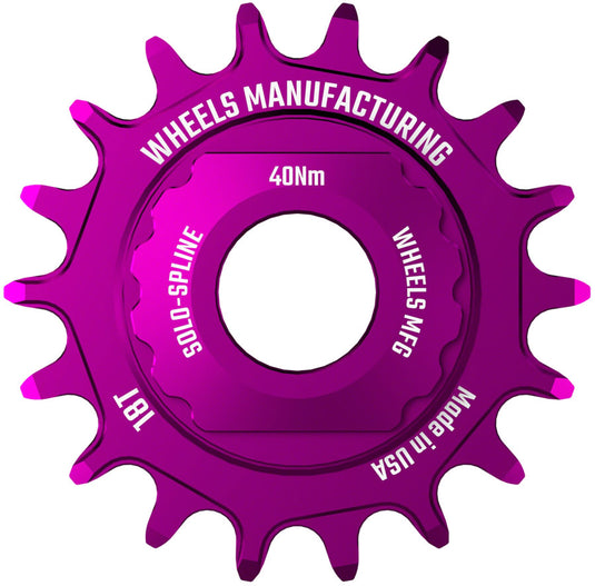 Wheels Manufacturing SOLO-SPLINE Micro Spline Single Speed Conversion Kit - 18t, For Shimano Micro Spline Hub Bodies,