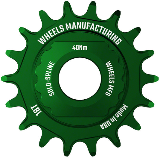 Wheels Manufacturing SOLO-SPLINE Micro Spline Single Speed Conversion Kit - 18t, For Shimano Micro Spline Hub Bodies,