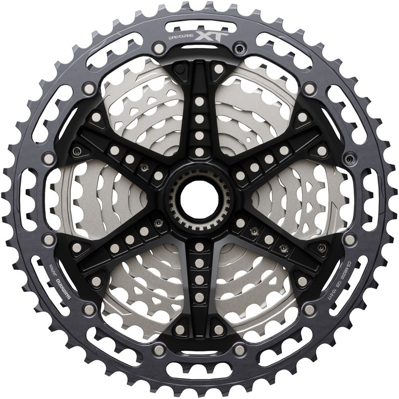 Load image into Gallery viewer, Shimano Deore XT CS-M8200-12 Cassette - 12-Speed, 10-51t, Hyperglide+, Micro Spline, Gray/Silver
