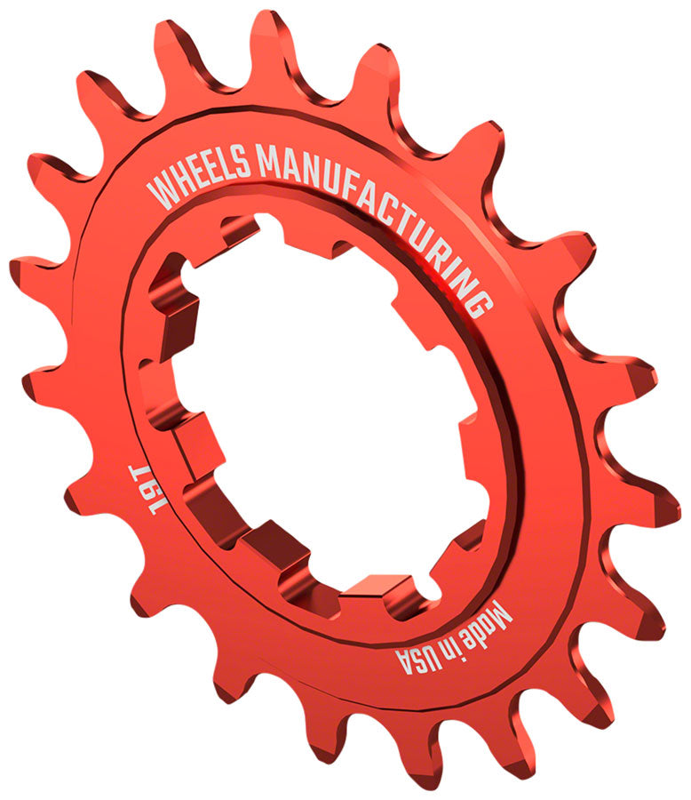 Load image into Gallery viewer, Wheels Manufacturing SOLO-SPEED Cog - 19t, Fits SOLO-SPLINE and SOLO-XD kits, Red
