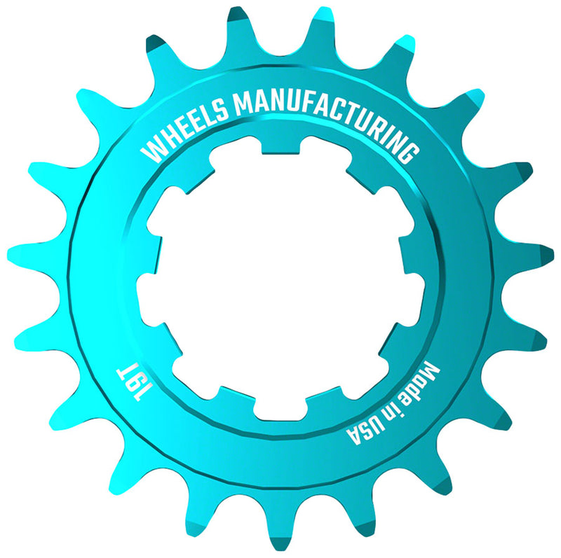 Load image into Gallery viewer, Wheels Manufacturing SOLO-SPEED Cog - 19t, Fits SOLO-SPLINE and SOLO-XD kits, Teal

