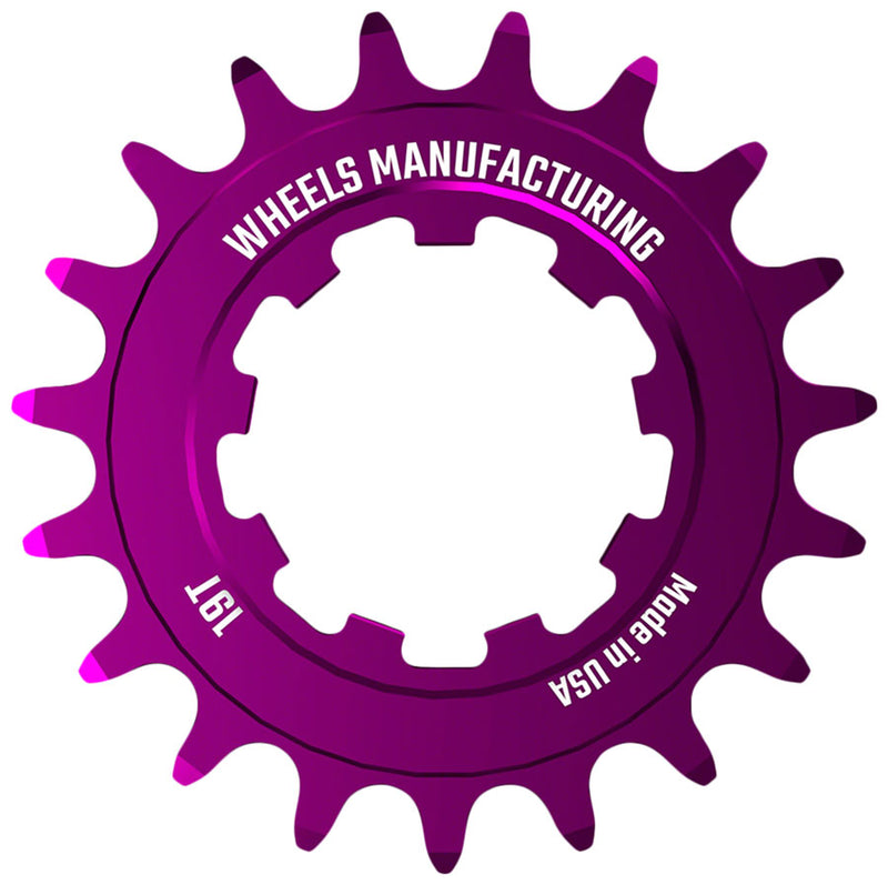 Load image into Gallery viewer, Wheels Manufacturing SOLO-SPEED Cog - 19t, Fits SOLO-SPLINE and SOLO-XD kits, Purple
