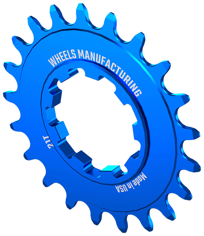 Load image into Gallery viewer, Wheels Manufacturing SOLO-SPEED Cog - 21t, Fits SOLO-SPLINE and SOLO-XD kits, Blue
