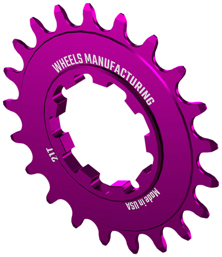 Load image into Gallery viewer, Wheels Manufacturing SOLO-SPEED Cog - 21t, Fits SOLO-SPLINE and SOLO-XD kits, Purple
