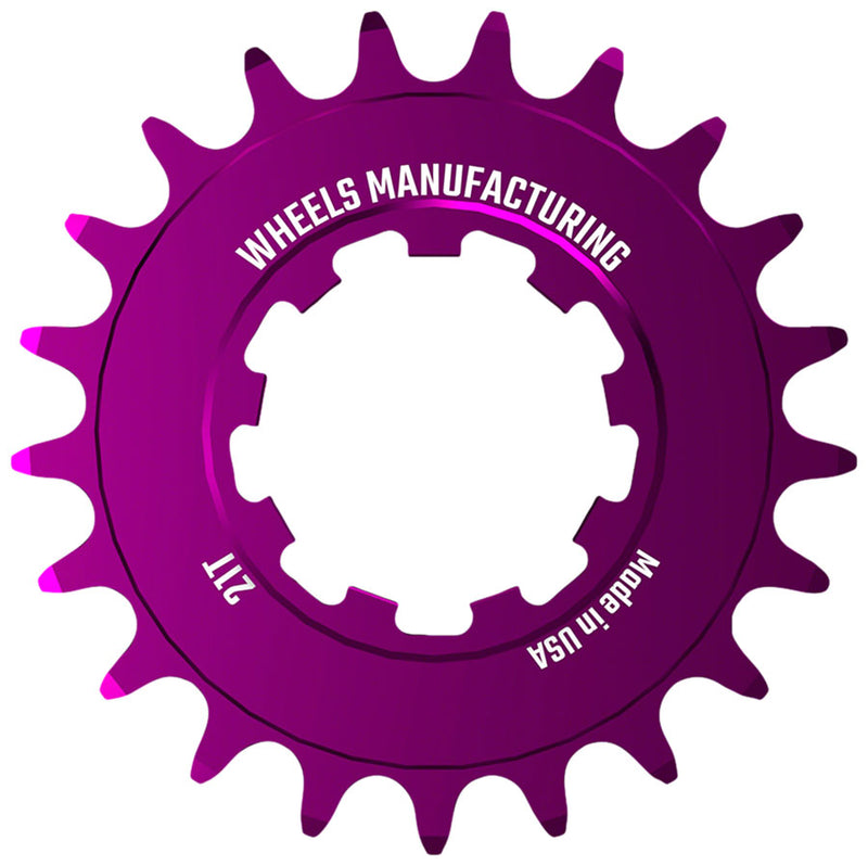 Load image into Gallery viewer, Wheels Manufacturing SOLO-SPEED Cog - 21t, Fits SOLO-SPLINE and SOLO-XD kits, Purple
