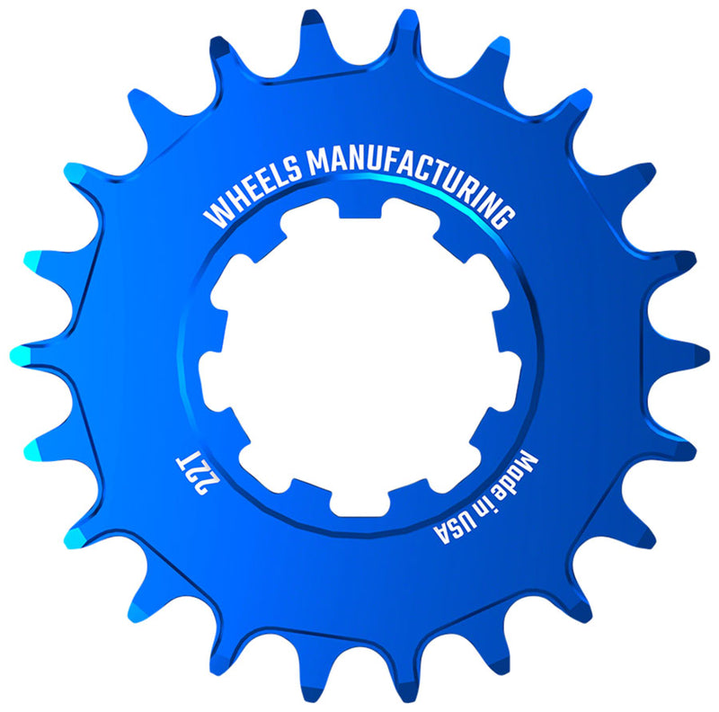 Load image into Gallery viewer, Wheels Manufacturing SOLO-SPEED Cog - 22t, Fits SOLO-SPLINE and SOLO-XD kits, Blue
