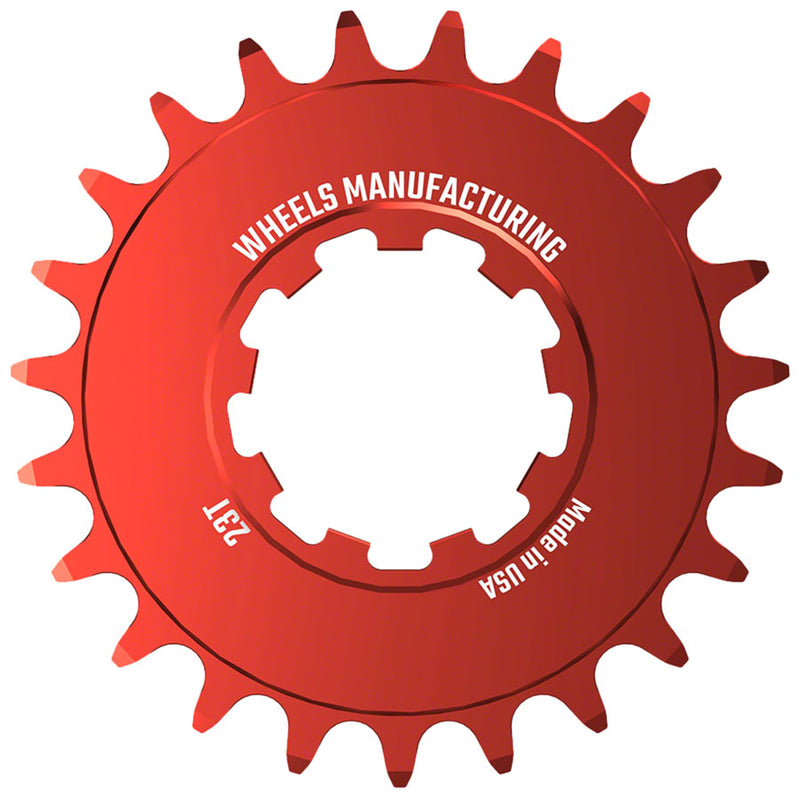 Load image into Gallery viewer, Wheels Manufacturing SOLO-SPEED Cog - 23t, Fits SOLO-SPLINE and SOLO-XD kits, Red

