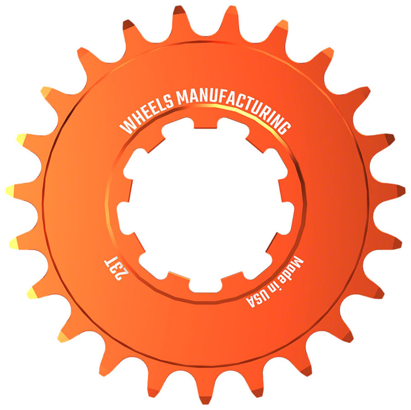 Load image into Gallery viewer, Wheels Manufacturing SOLO-SPEED Cog - 23t, Fits SOLO-SPLINE and SOLO-XD kits, Orange
