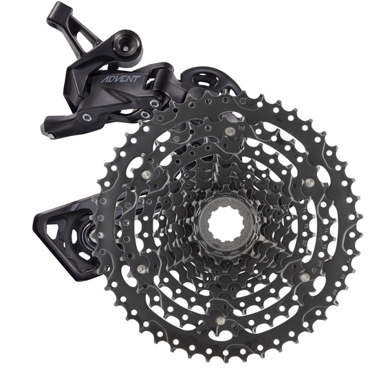 microSHIFT ADVENT 9-Speed Cassette & Rear Derailleur Bundle Wide Range, Clutch, E-Bike Compatible