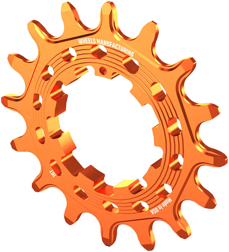 Load image into Gallery viewer, Wheels Manufacturing SOLO HG Cog - 16t, Fits SOLO-HG Kits, Orange
