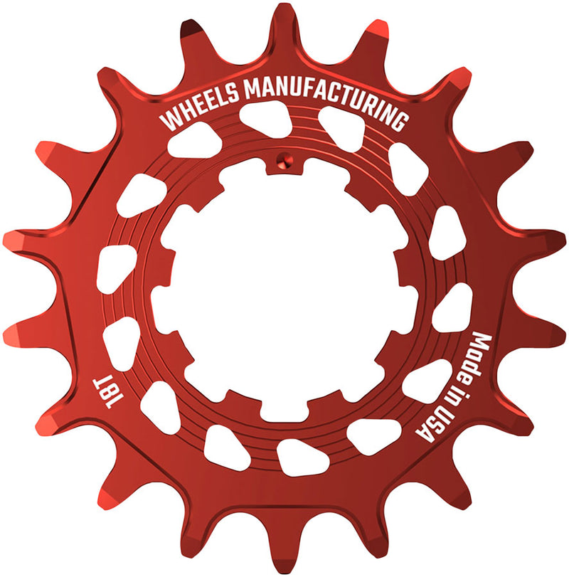 Load image into Gallery viewer, Wheels Manufacturing SOLO HG Cog - 18t, Fits SOLO-HG Kits, Red
