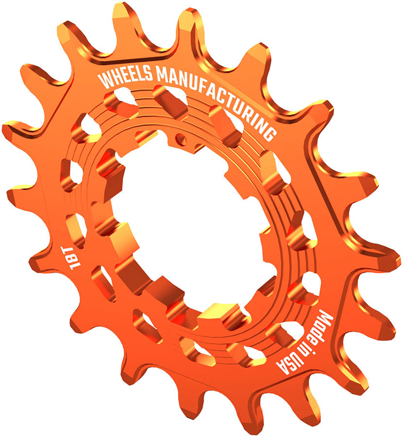 Load image into Gallery viewer, Wheels Manufacturing SOLO HG Cog - 18t, Fits SOLO-HG Kits, Orange
