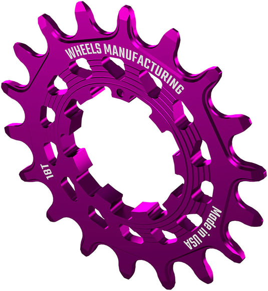 Wheels Manufacturing SOLO HG Cog - 18t, Fits SOLO-HG Kits, Purple