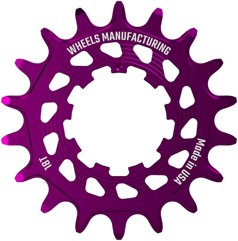 Load image into Gallery viewer, Wheels Manufacturing SOLO HG Cog - 18t, Fits SOLO-HG Kits, Purple
