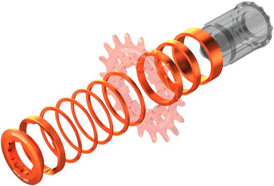 Wheels Manufacturing SOLO-HG Single Speed Conversion Kit - For HG Style Hubs, Orange