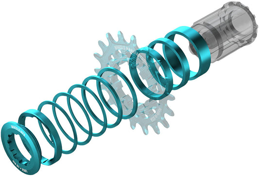 Wheels Manufacturing SOLO-HG Single Speed Conversion Kit - For HG Style Hubs, Teal