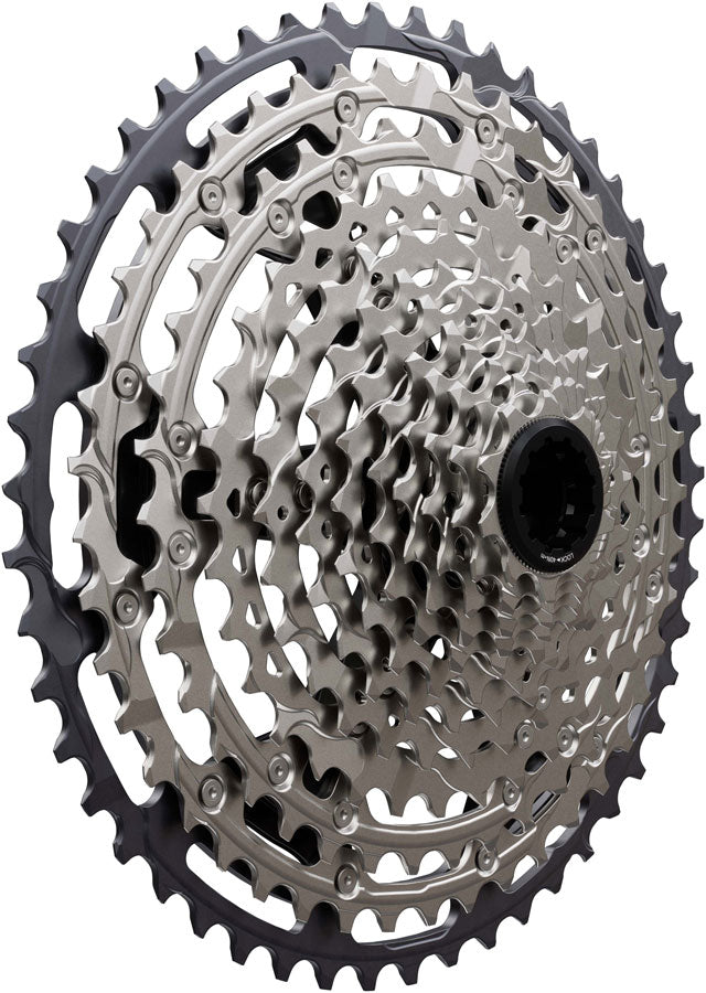 Load image into Gallery viewer, Shimano Deore CS-M7200-12 Cassette - 12-Speed, 10-51t, Hyperglide+, Micro Spline, Silver/Black

