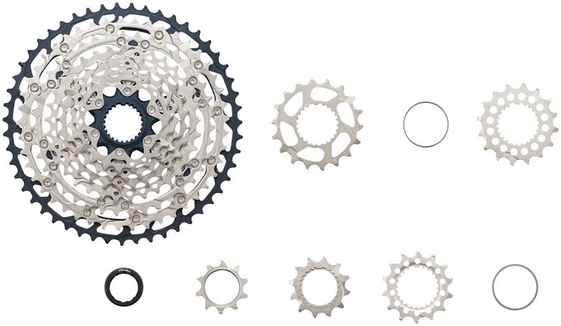 Load image into Gallery viewer, Shimano SLX CS-M7100 Cassette - 12-Speed, 10-51t, Silver/Black, Micro Spline
