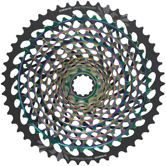 Shimano SRAM XX1 Eagle AXS 12-Speed Cycling Bundle: Nickel Plated Chain & Rainbow Cassette