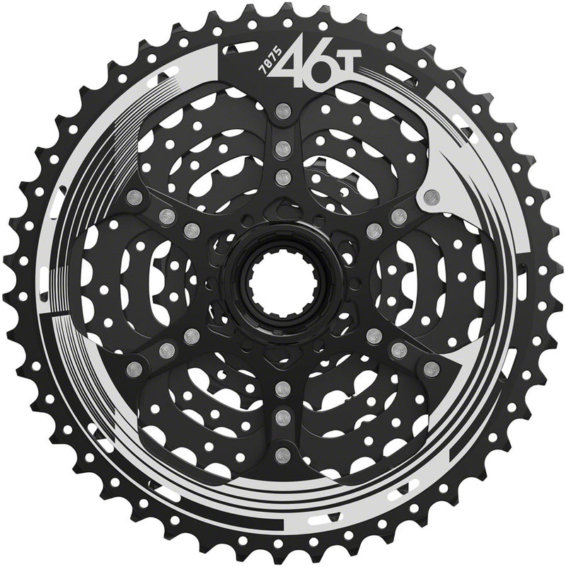 Load image into Gallery viewer, SunRace M993 Cassette - 9 Speed, 11-46t, Alloy Spider and Lockring, ED Black

