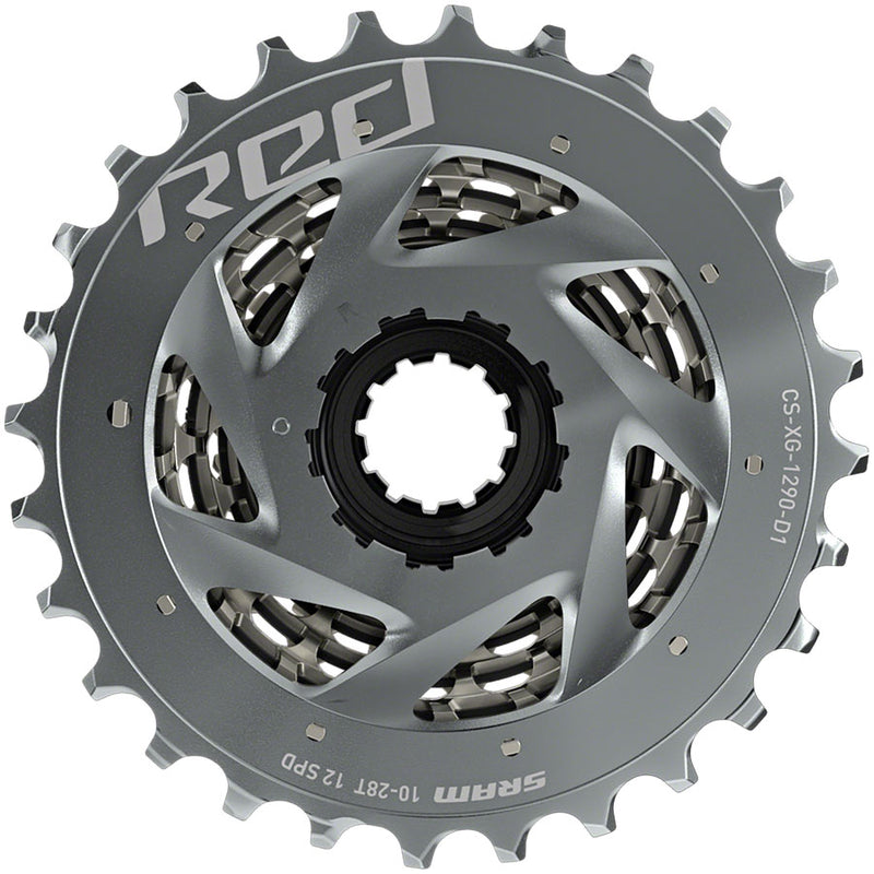 Load image into Gallery viewer, SRAM RED AXS XG-1290 Cassette - 12 Speed, 10-33t, Silver, For XDR Driver Body, D1
