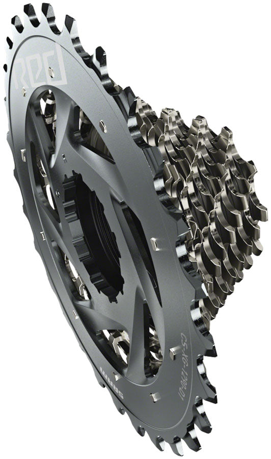 Load image into Gallery viewer, SRAM RED AXS XG-1290 Cassette - 12 Speed, 10-28t, Silver, For XDR Driver Body, D1
