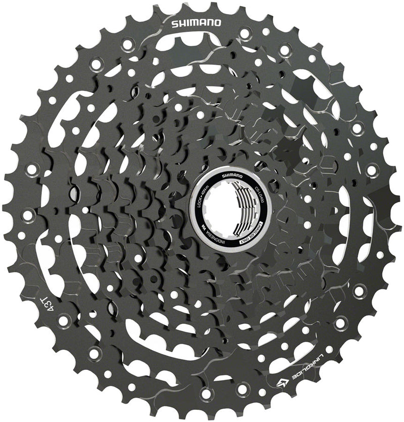 Load image into Gallery viewer, Shimano CUES  CS-LG400-10 Cassette - 10 Speed, 11-43t, LINKGLIDE, Black
