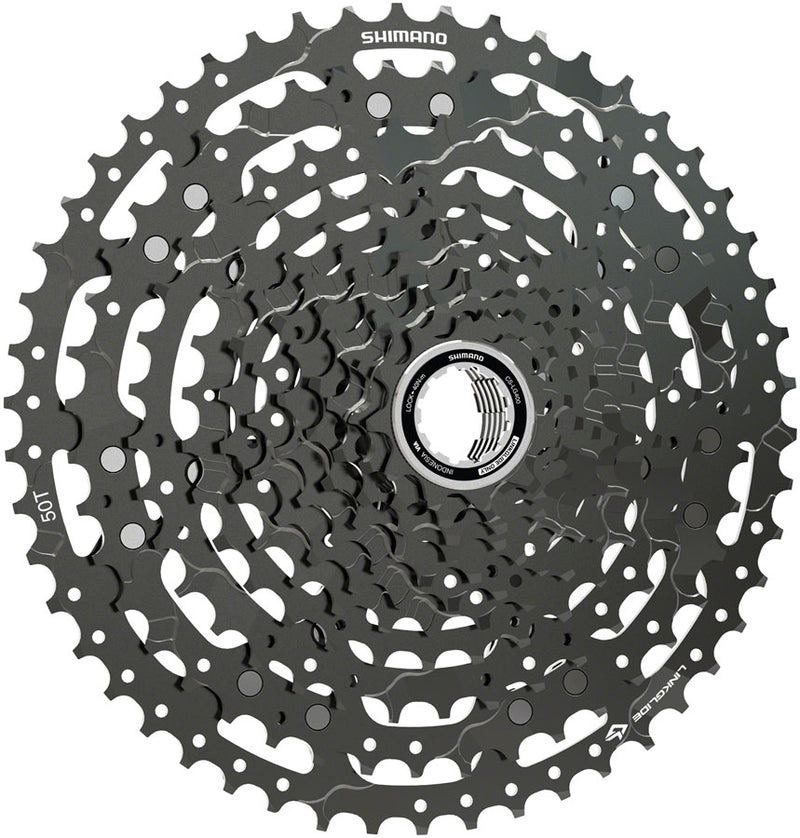 Load image into Gallery viewer, Shimano CUES  CS-LG400-11 Cassette - 11 Speed, 11-50t, LINKGLIDE, Black

