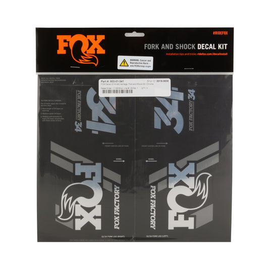 Fox Heritage Decal Kit for 32 34 36 40 Forks and DPS DPX2 FLOAT X2 Shocks Chrome