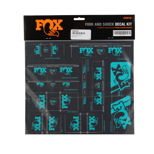 Fox Shox Heritage Decal Kit, Turquoise