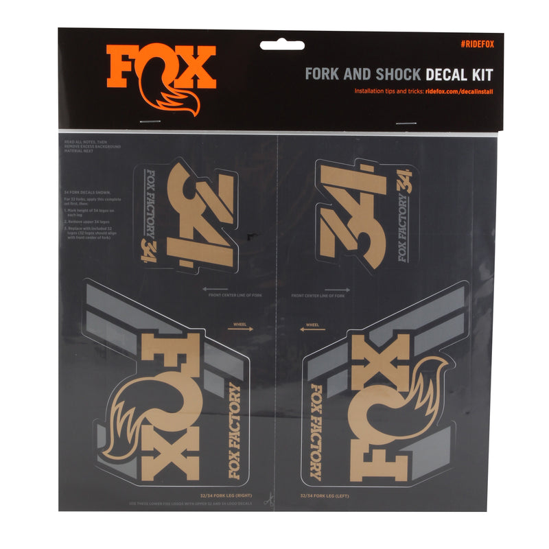 Load image into Gallery viewer, Fox Shox Heritage Decal Kit, Gold
