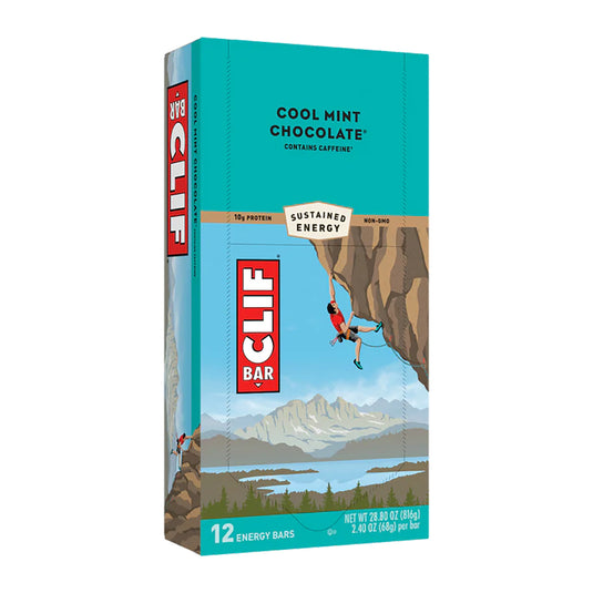 Clif Bar Original Cool Mint Chocolate with Caffeine Box of 12 Great-Tasting