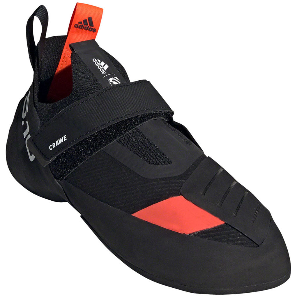 Five-Ten-Crawe-Climbing-Shoe---Men's--Core-Black-FTWR-White-Solar-Red-10.5--Flat-Shoe-for-platform-pedals_FTSH2221