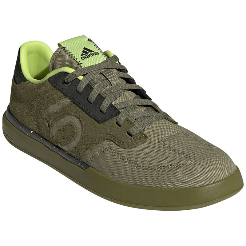 Load image into Gallery viewer, Five-Ten-Sleuth-Flat-Shoe---Women&#39;s--Focus-Olive-Orbit-Green-Pulse-Lime-8--Flat-Shoe-for-platform-pedals_FTSH2484
