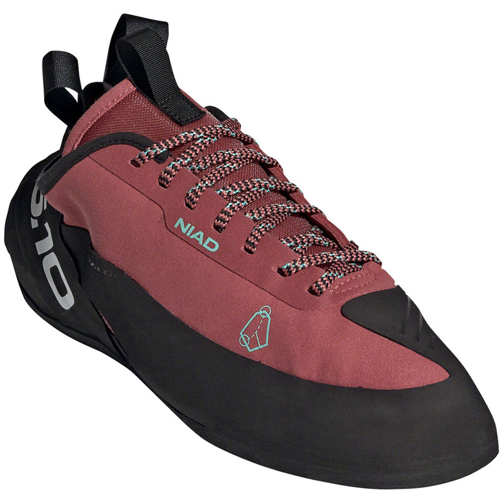 Five-Ten-Niad-Lace-Climbing-Shoe---Men's--Core-Black-Crew-Red-Acid-Mint-10.5--Flat-Shoe-for-platform-pedals_FTSH1541