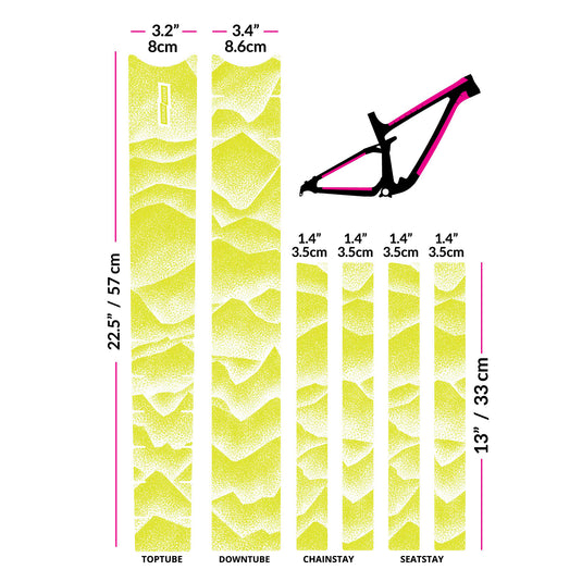 gravel bike frame protector Ridgelines Lemon Gloss Frame Protector Kit for Road & Gravel Bikes – 365 Cycles