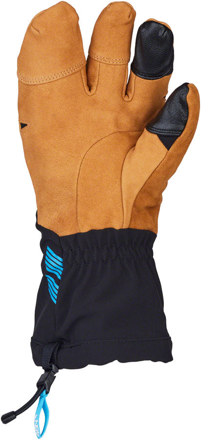 45NRTH 2024 Sturmfist 4 LTR Leather Gloves - Tan/Black, Lobster Style, Small