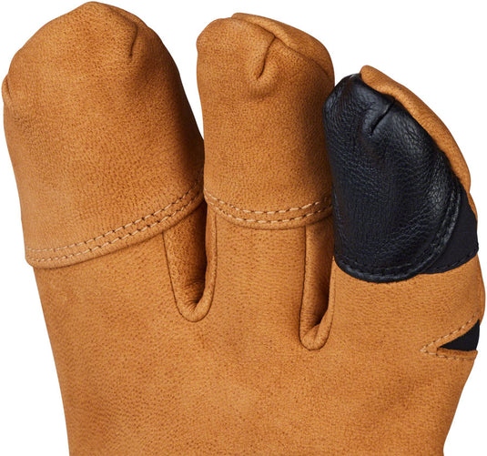 45NRTH 2024 Sturmfist 4 LTR Leather Gloves - Tan/Black, Lobster Style, Medium