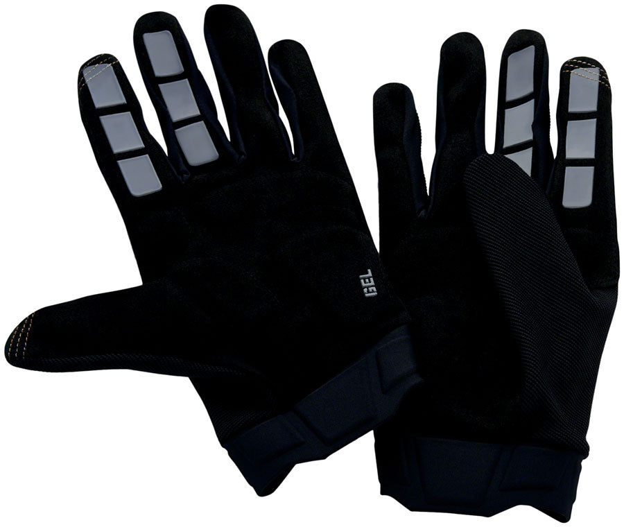 100% Ridecamp Gel Gloves - Black, Full Finger, Large