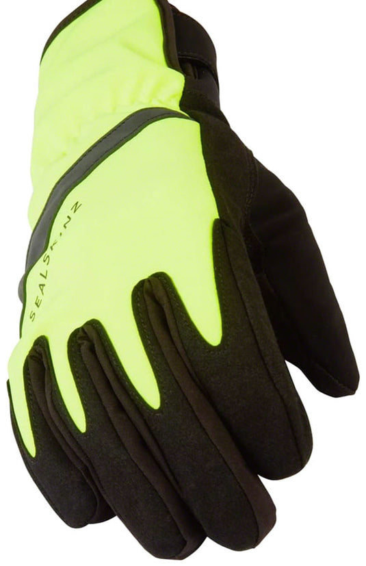 SealSkinz Bodham Waterproof Gloves - Yellow/Black, Full Finger, Medium