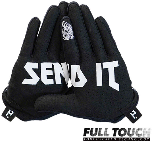 Handup Vented Gloves - Topo Map Black, XSmall