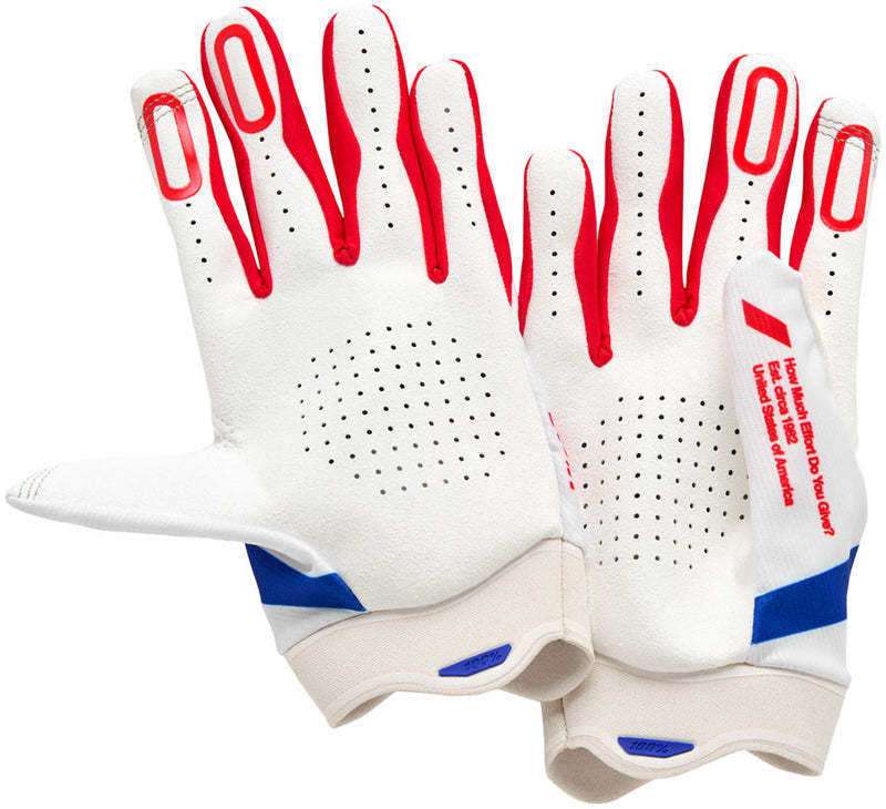 Load image into Gallery viewer, 100% Itrack Gloves - Red/White/Blue, Large
